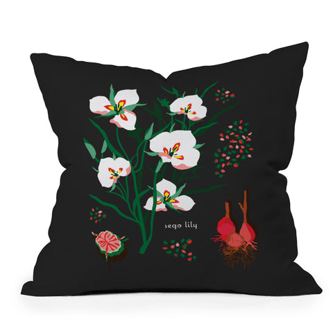 Holli Zollinger DESERT BOTANICAL SEGO LILY Throw Pillow