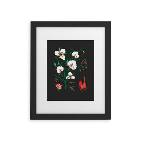 Holli Zollinger DESERT BOTANICAL SEGO LILY Framed Art Print