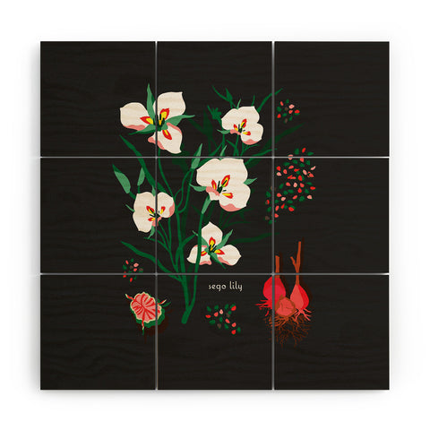 Holli Zollinger DESERT BOTANICAL SEGO LILY Wood Wall Mural