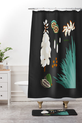 Holli Zollinger DESERT BOTANICAL YUCCA Shower Curtain And Mat
