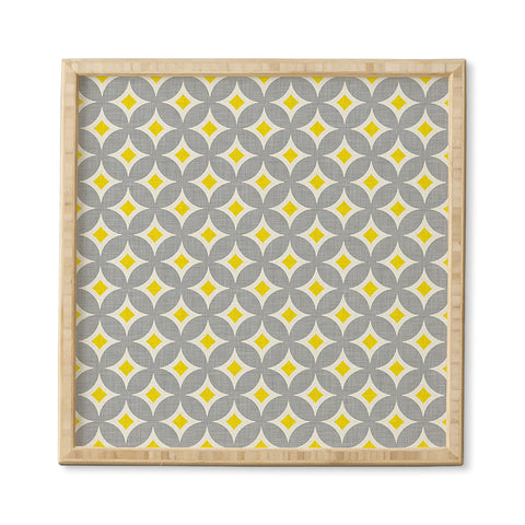 Holli Zollinger Diamond Circles Yellow Framed Wall Art