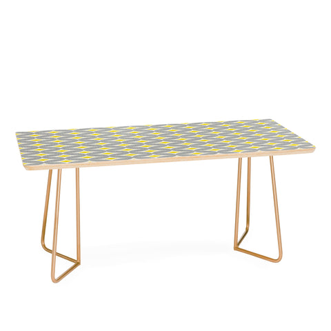 Holli Zollinger Diamond Circles Yellow Coffee Table