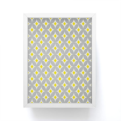 Holli Zollinger Diamond Circles Yellow Framed Mini Art Print