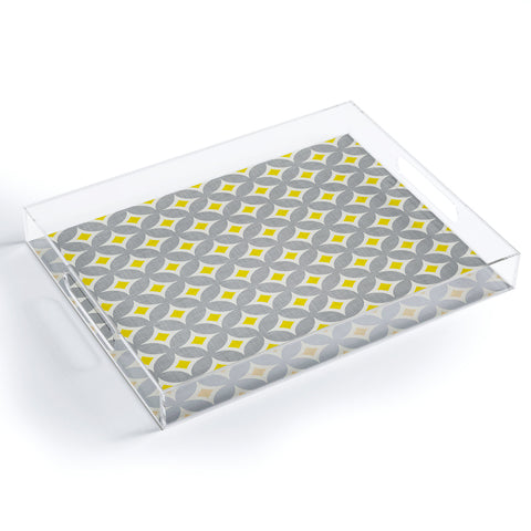 Holli Zollinger Diamond Circles Yellow Acrylic Tray