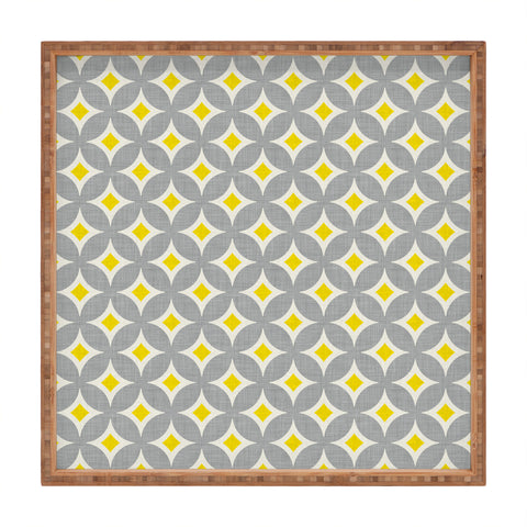 Holli Zollinger Diamond Circles Yellow Square Tray