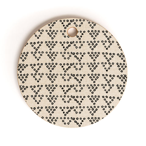 Holli Zollinger DIAMOND DOT LINEN Cutting Board Round