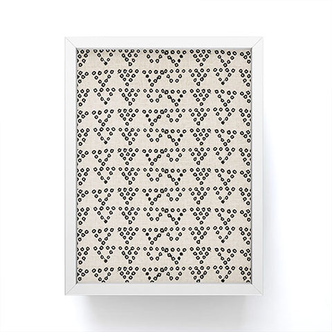 Holli Zollinger DIAMOND DOT LINEN Framed Mini Art Print