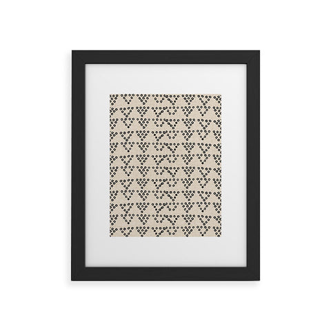 Holli Zollinger DIAMOND DOT LINEN Framed Art Print