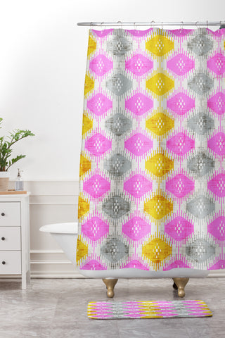 Holli Zollinger Diamond Ikat Shower Curtain And Mat