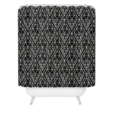 Holli Zollinger Diamond Lines Shower Curtain