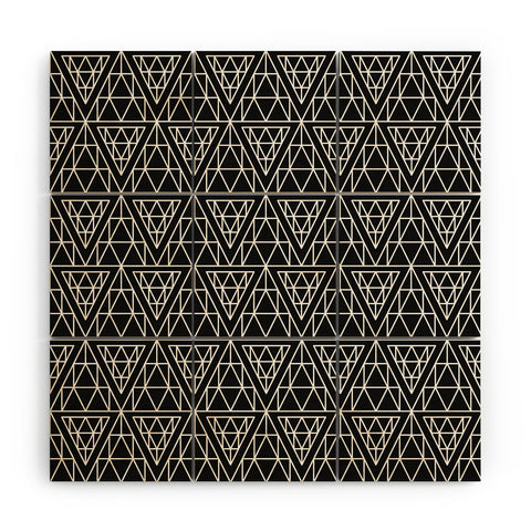Holli Zollinger Diamond Lines Wood Wall Mural