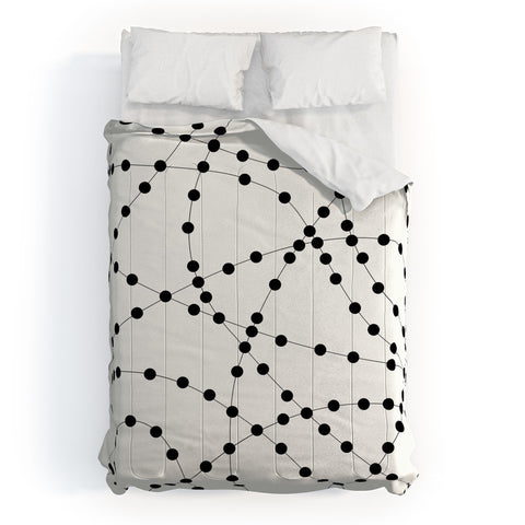 Holli Zollinger Dotted Black Line Comforter