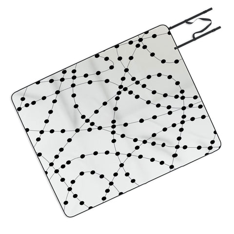 Holli Zollinger Dotted Black Line Picnic Blanket