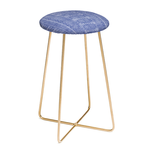 Holli Zollinger DOTTED BOHEME DENIM Counter Stool