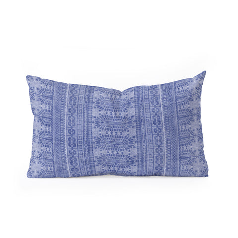 Holli Zollinger DOTTED BOHEME DENIM Oblong Throw Pillow
