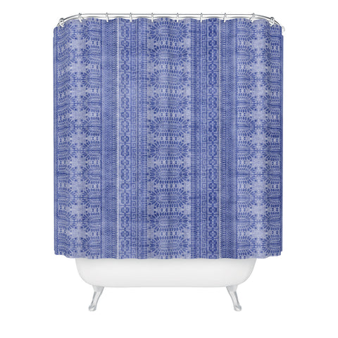 Holli Zollinger DOTTED BOHEME DENIM Shower Curtain