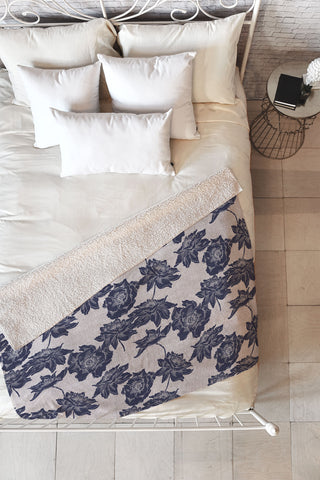 Holli Zollinger EKKO DARK POPPY Fleece Throw Blanket