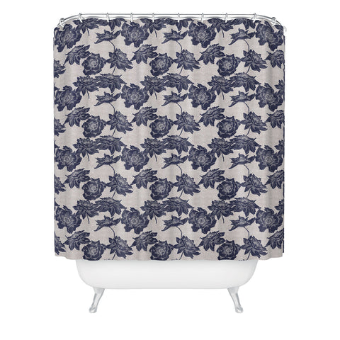 Holli Zollinger EKKO DARK POPPY Shower Curtain