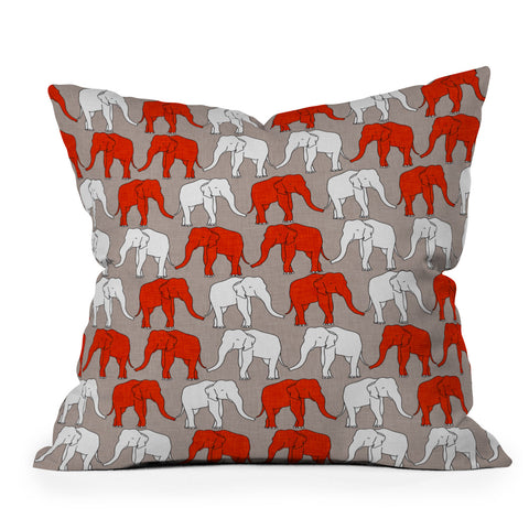 Holli Zollinger Elephant Walk Throw Pillow