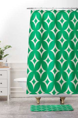 Holli Zollinger Emerald Diamonds Shower Curtain And Mat