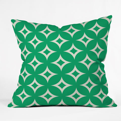 Holli Zollinger Emerald Diamonds Outdoor Throw Pillow