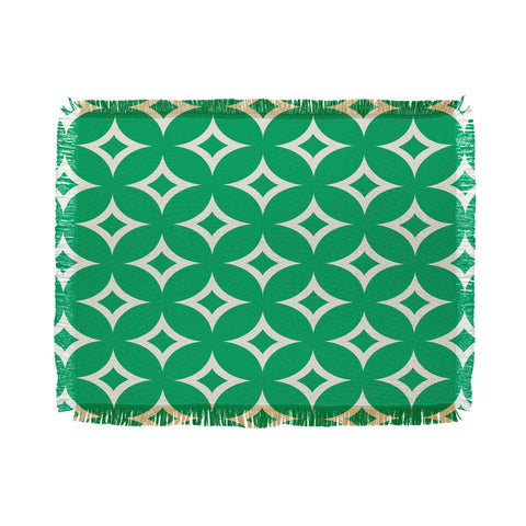 Holli Zollinger Emerald Diamonds Throw Blanket
