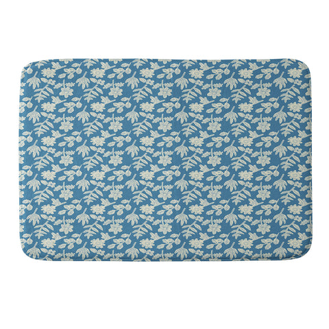 Holli Zollinger ESLE BLUE LINEN Memory Foam Bath Mat