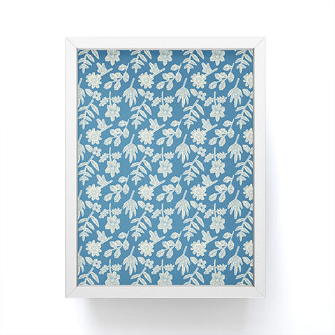 Holli Zollinger ESLE BLUE LINEN Framed Mini Art Print