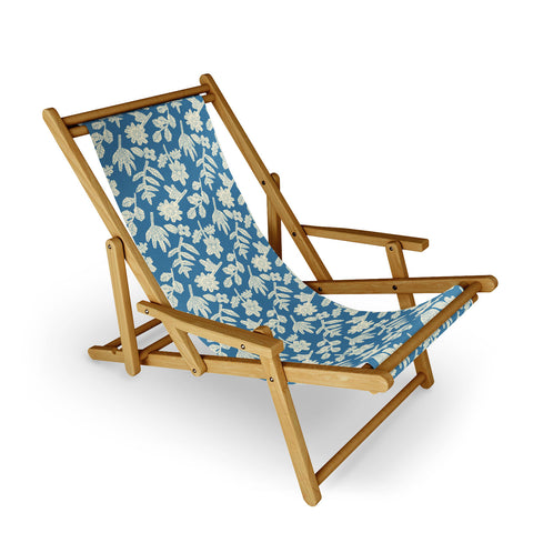 Holli Zollinger ESLE BLUE LINEN Sling Chair