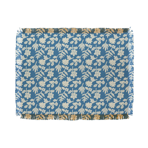 Holli Zollinger ESLE BLUE LINEN Throw Blanket