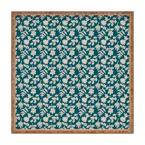 Holli Zollinger ESLE TEAL LINEN Square Tray