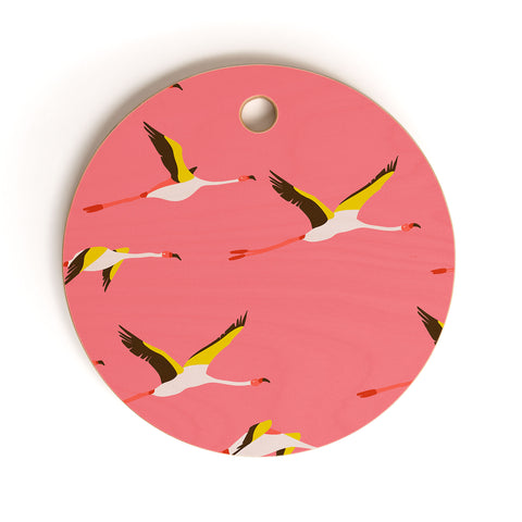 Holli Zollinger Flamingo Crush Cutting Board Round