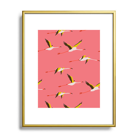 Holli Zollinger Flamingo Crush Metal Framed Art Print