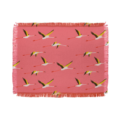 Holli Zollinger Flamingo Crush Throw Blanket