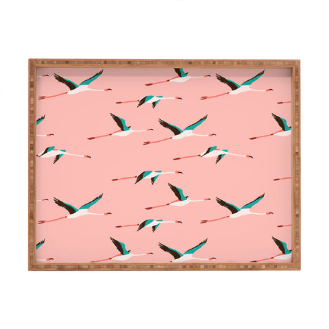 Holli Zollinger Flamingo Pink Rectangular Tray