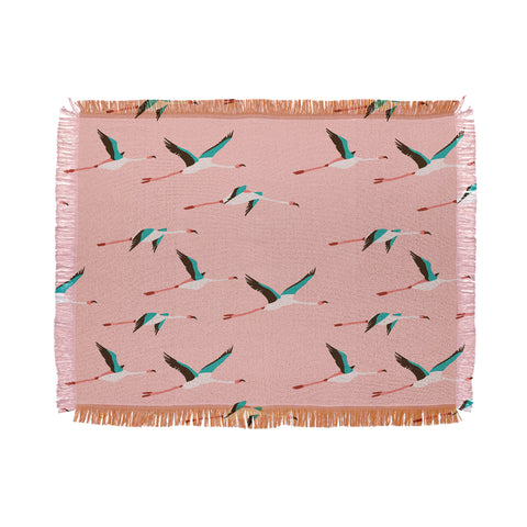 Holli Zollinger Flamingo Pink Throw Blanket