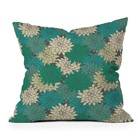 Holli Zollinger Flora Minted Outdoor Throw Pillow