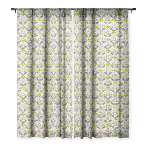 Holli Zollinger Floral Brocade Sheer Window Curtain