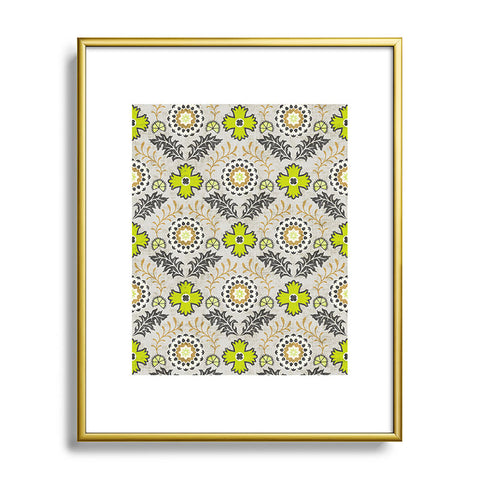 Holli Zollinger Floral Brocade Metal Framed Art Print