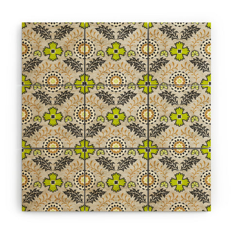 Holli Zollinger Floral Brocade Wood Wall Mural