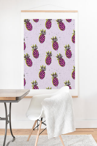 Holli Zollinger folka pineapple Art Print And Hanger
