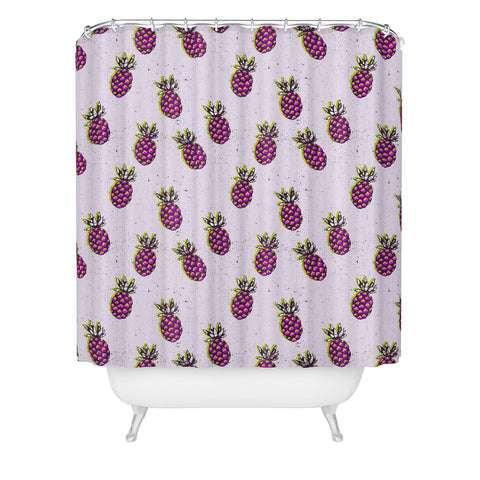 Holli Zollinger folka pineapple Shower Curtain