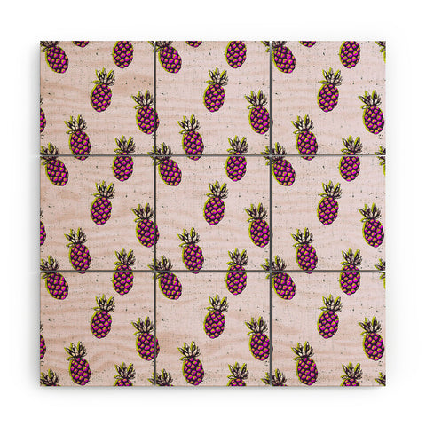Holli Zollinger folka pineapple Wood Wall Mural