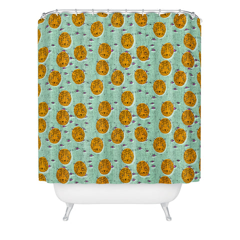 Holli Zollinger folka tiger eye Shower Curtain