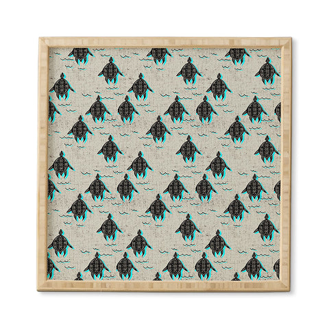 Holli Zollinger folka turtle Framed Wall Art
