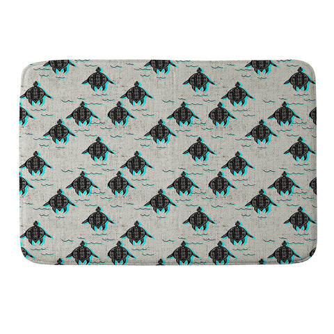 Holli Zollinger folka turtle Memory Foam Bath Mat