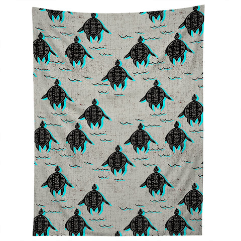 Holli Zollinger folka turtle Tapestry