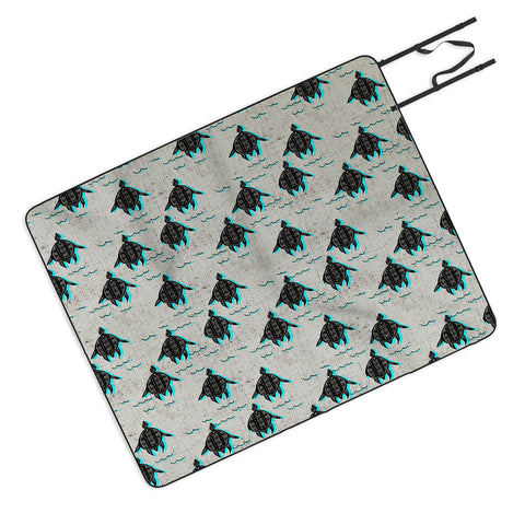 Holli Zollinger folka turtle Picnic Blanket