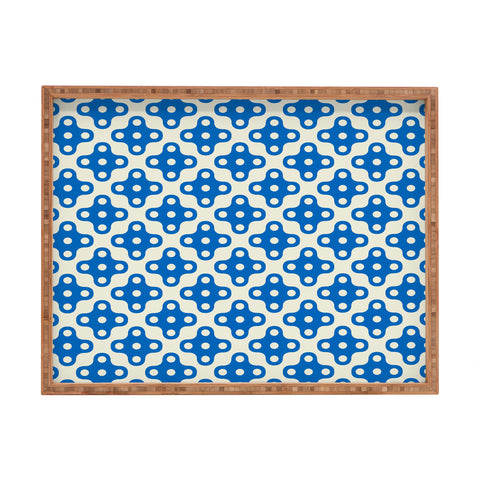 Holli Zollinger Four Dot Blue Rectangular Tray