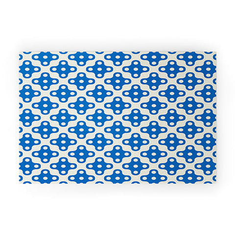 Holli Zollinger Four Dot Blue Welcome Mat